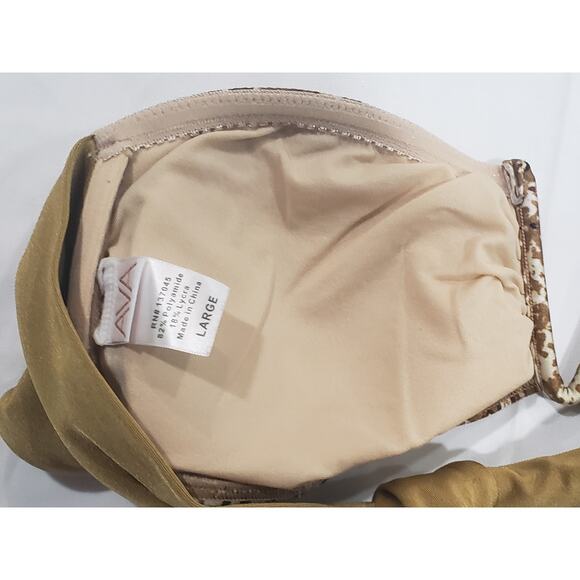 AVA Brown Snake Animal Prink Strapless Bikini Swimsuit - Size Large - Picture 6 of 6